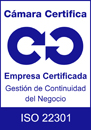 Logo Calidad ISO 22301 Cámara