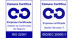 Logos Calidad ISO 22301 / 20001 Cámara